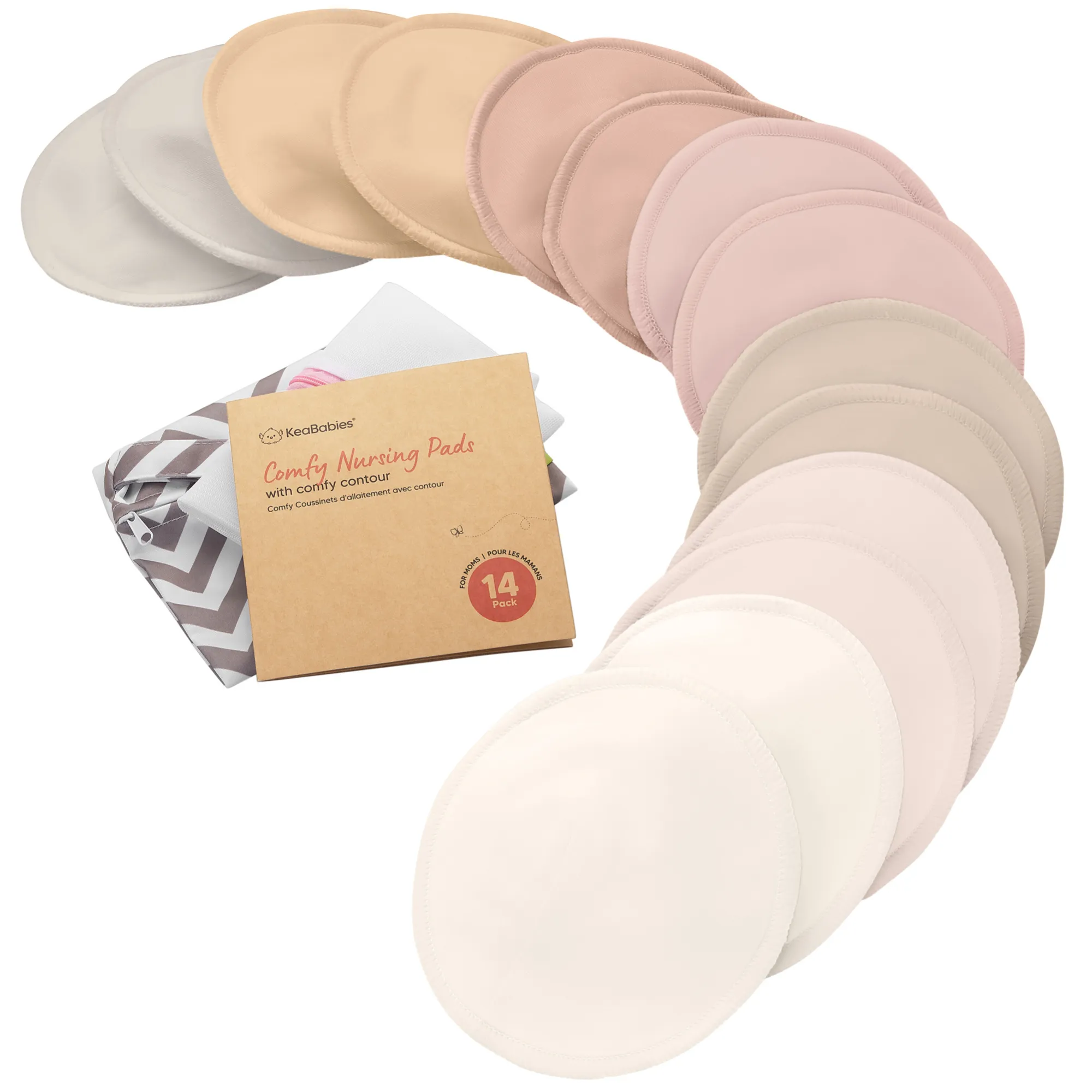 14-Pack Comfy Nursing Pads (Neutrals)