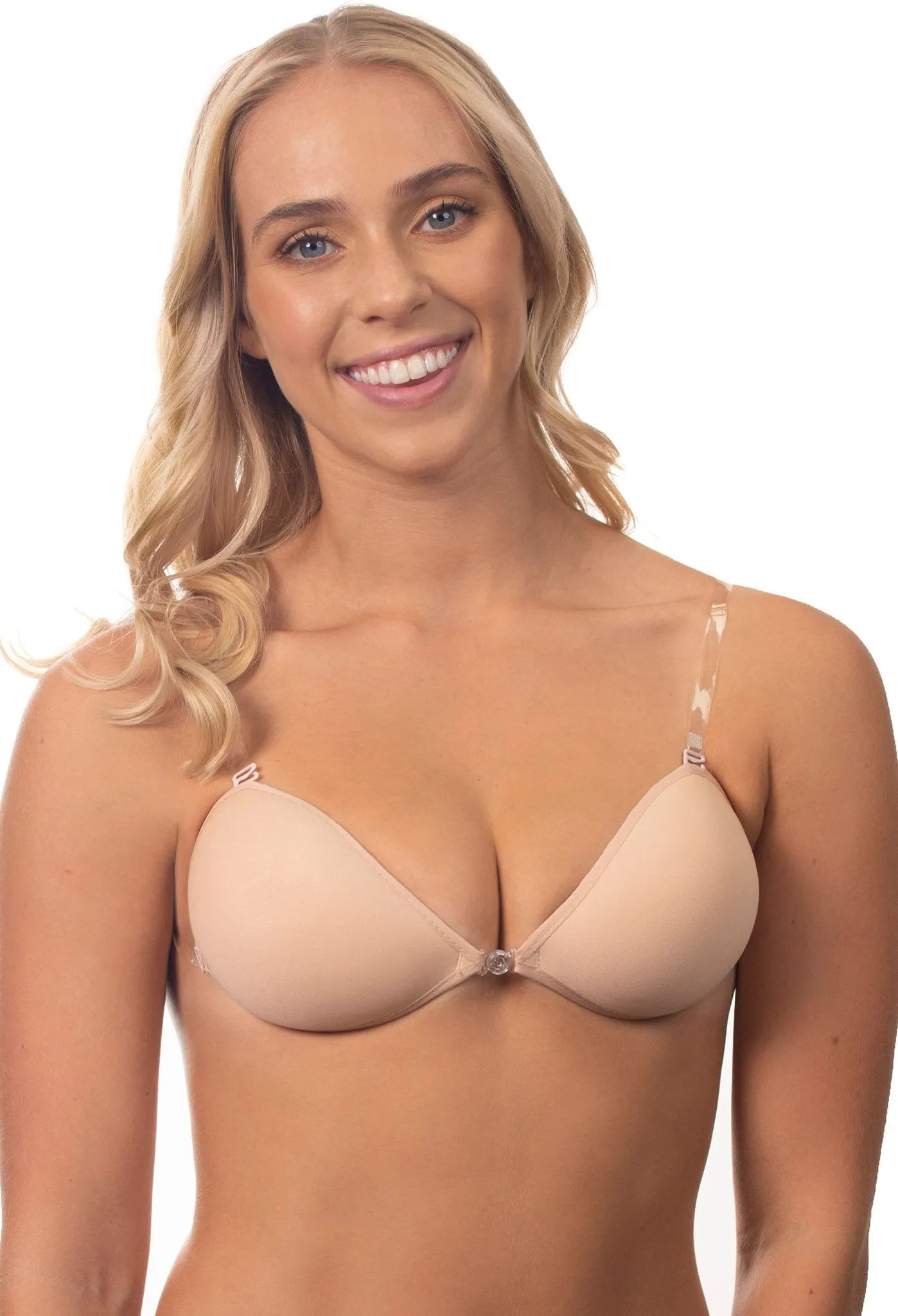 Adhesive Padded Sticky Bra 2 Pack   Clear Straps