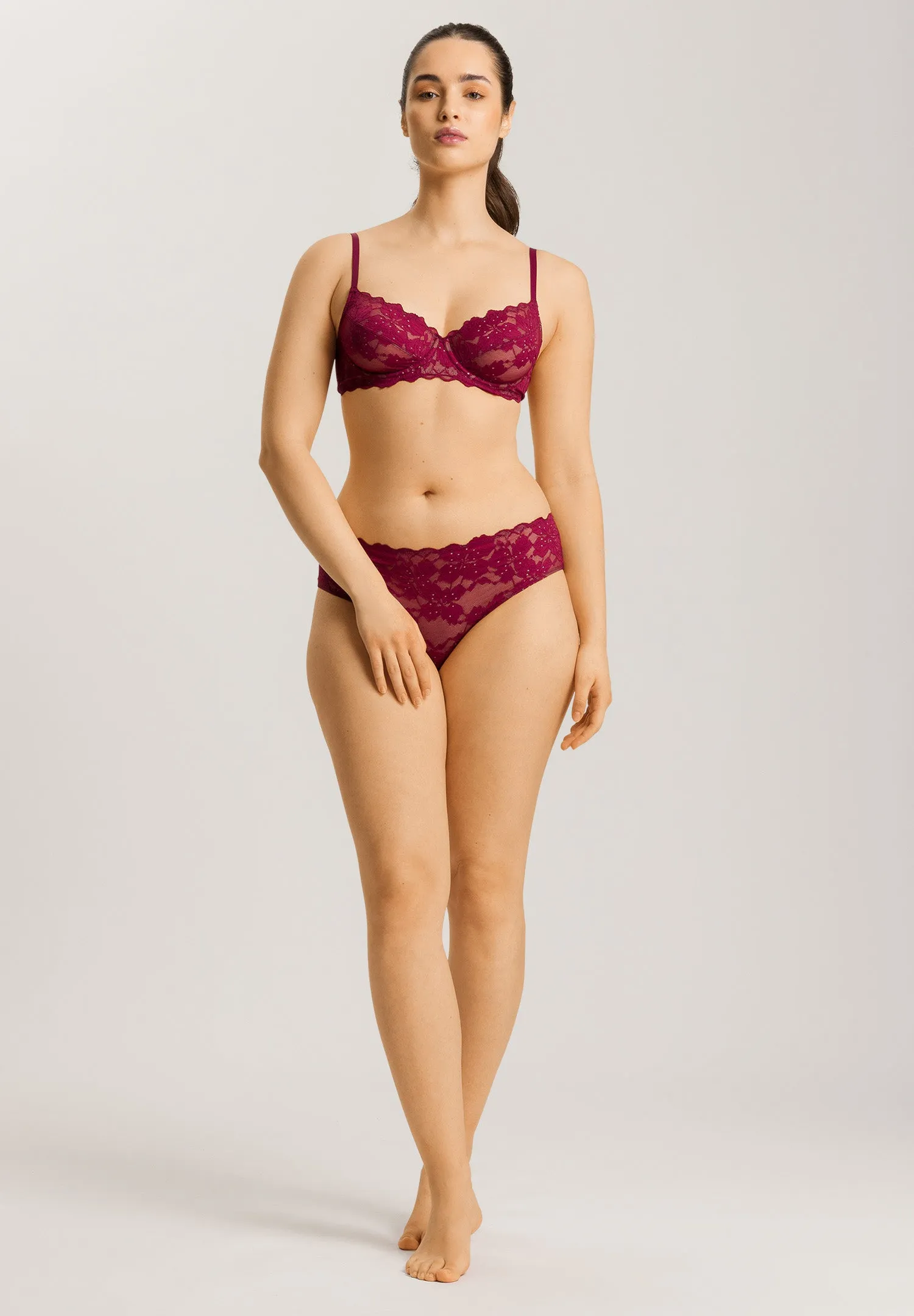 Anais Lace Underwire Bra | Deep Poppy 70904-2405