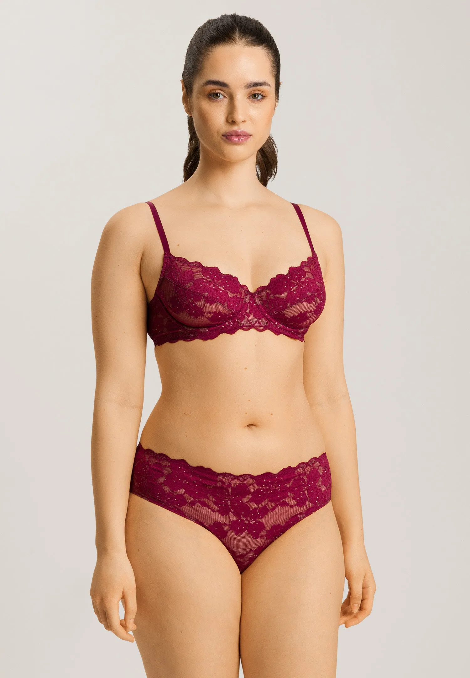 Anais Lace Underwire Bra | Deep Poppy 70904-2405