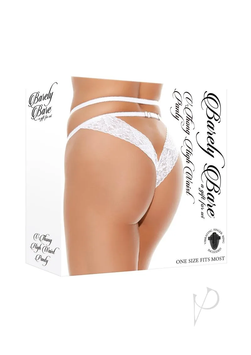 Barely B V Thong High Waist White