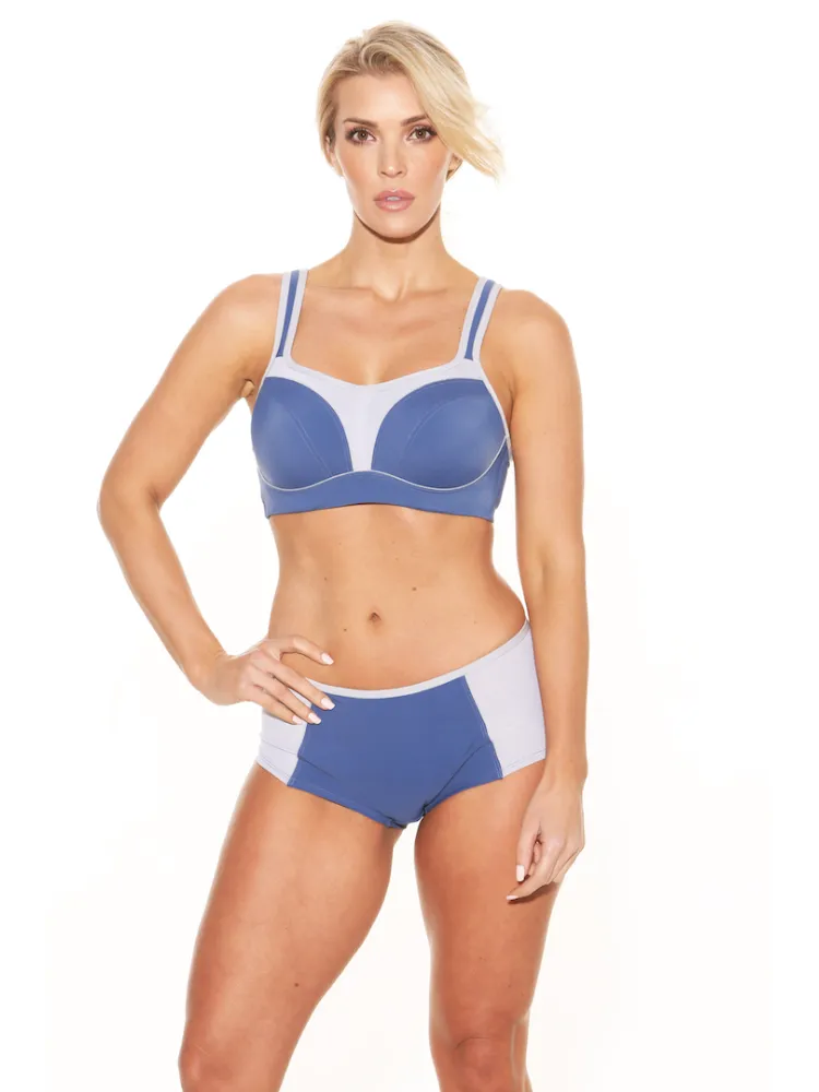 Blue Silver Pauline Sports Bra