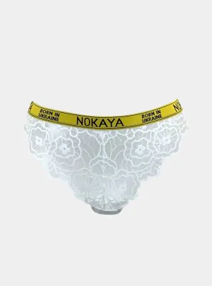 Born in Ukraine Lace Bikini White