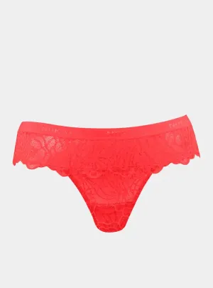 Born in Ukraine Lace Thong Red