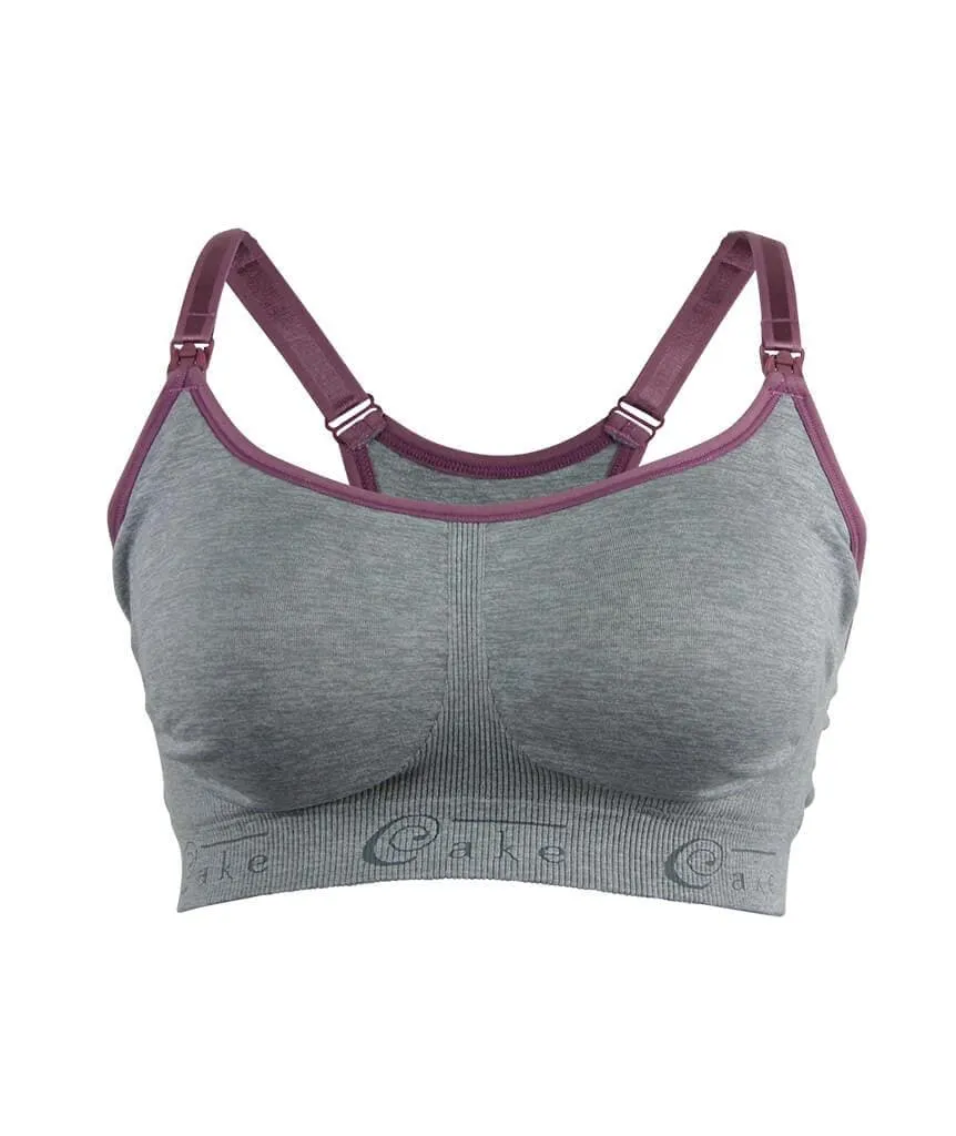 Cake Maternity Cotton Candy Seamless Sleep & Yoga Wire-Free Nursing Bra - Heather Grey