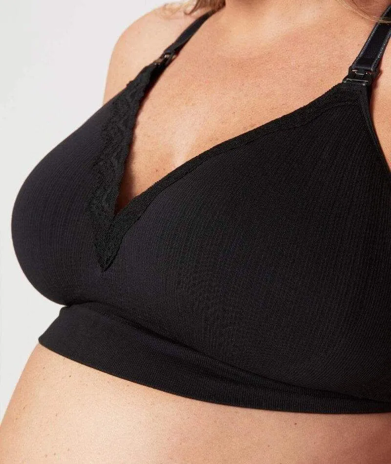 Cake Maternity Tutti Frutti B-Dd Cup Wire-Free Nursing Bra - Black