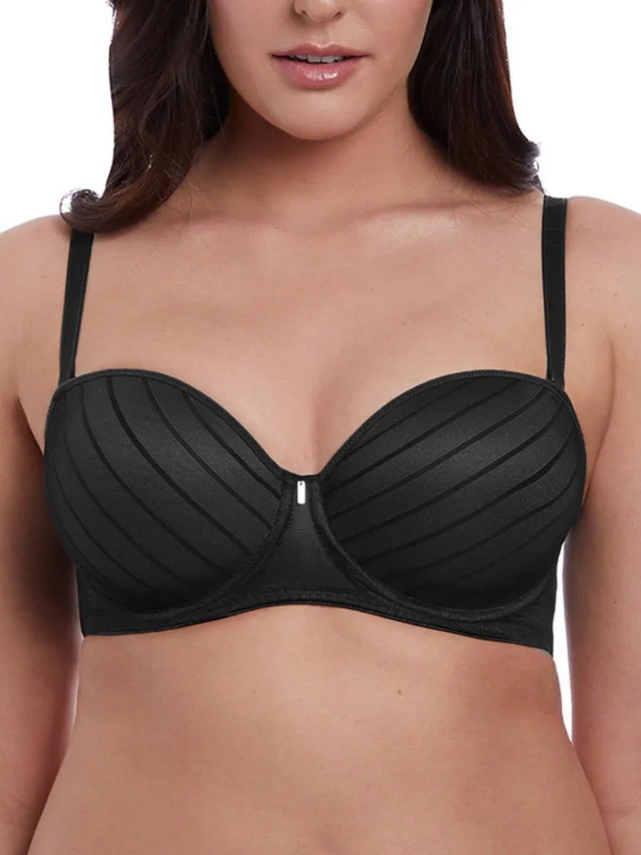 Cameo Strapless Moulded Bra - Black