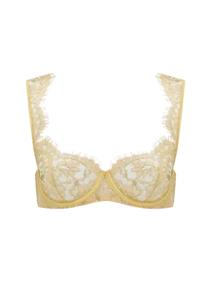 Gold Coco de Mer Fiorella Balcony Bra with Embellishments