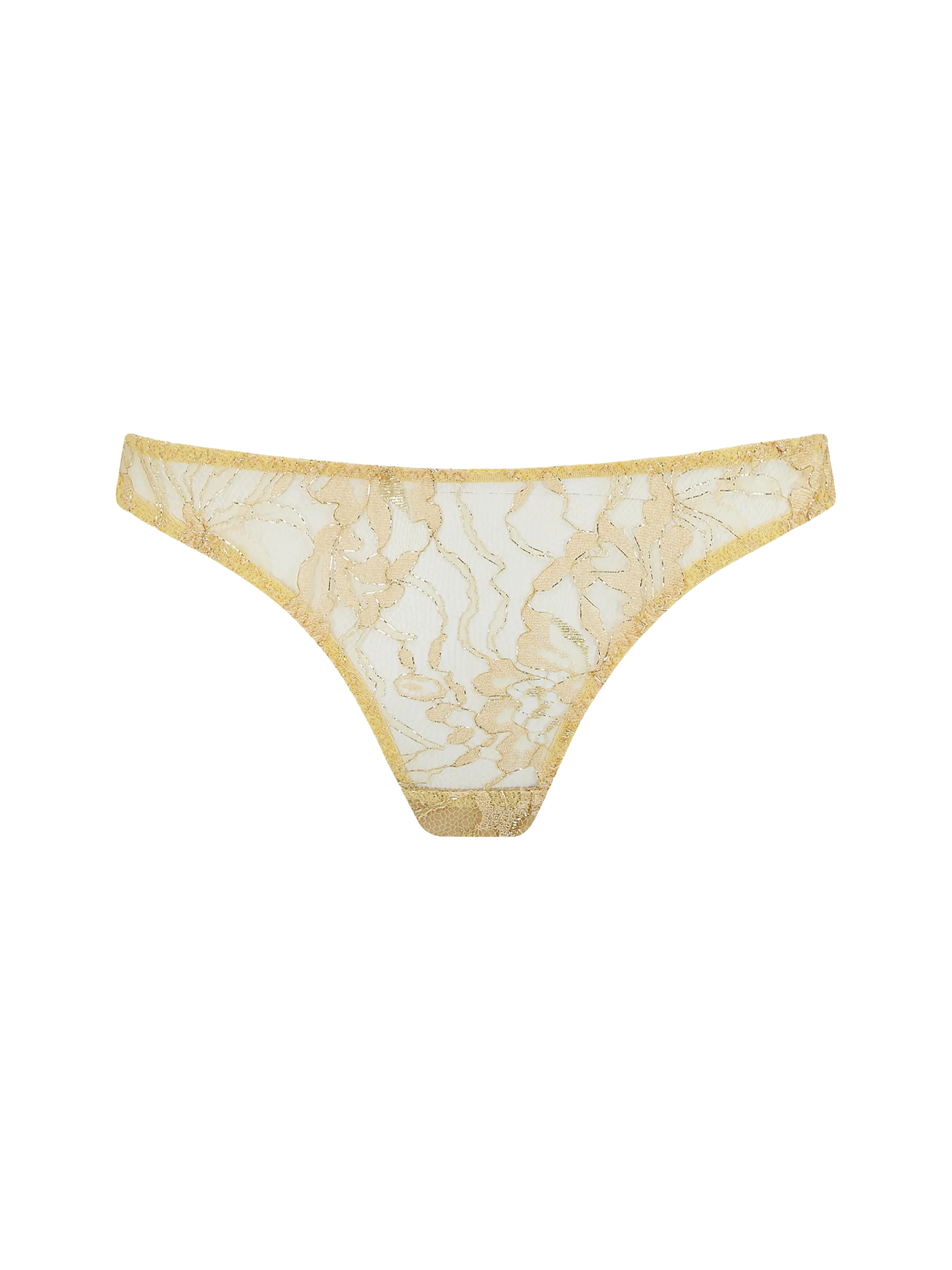 Coco de Mer Fiorella Brazilian Knicker in Gold