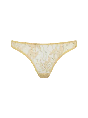 Fiorella Brazilian-Style Gold Coco de Mer Luxury Knickers