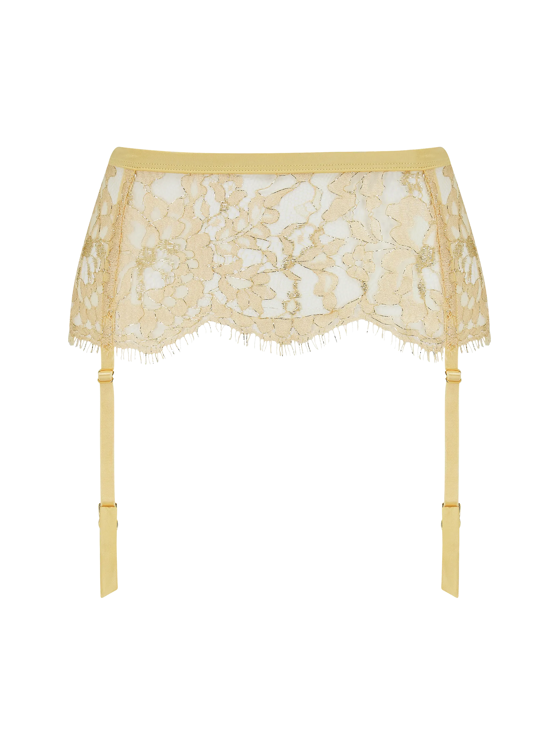 Coco de Mer Fiorella Suspender Belt in Gold