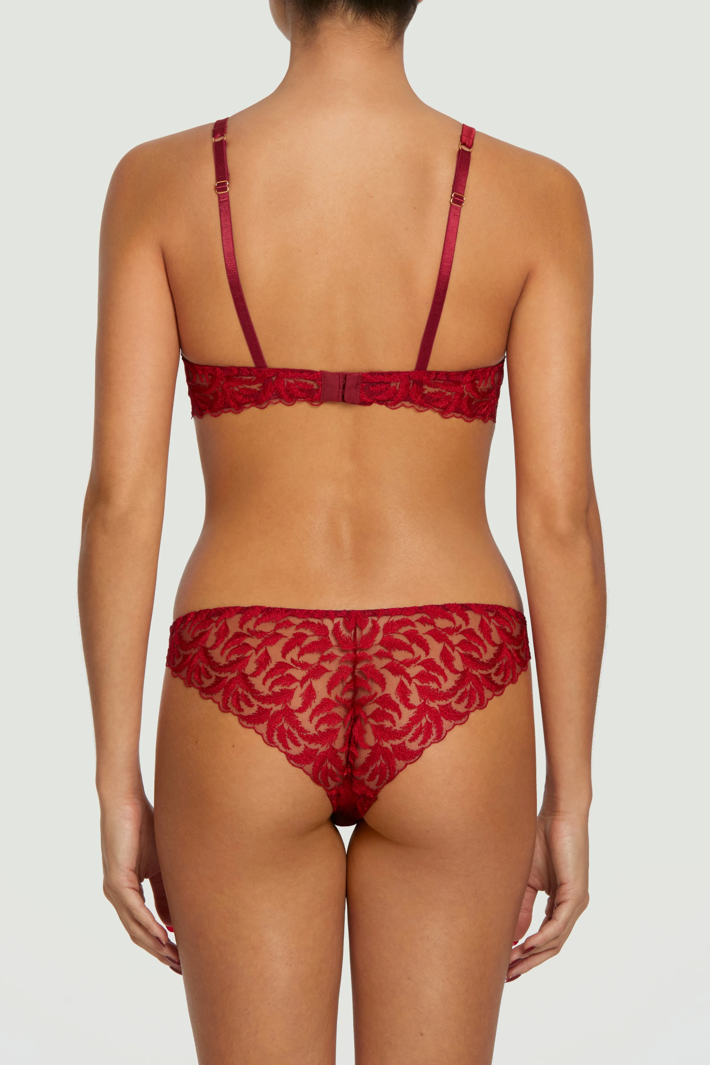 Coco de Mer Ravenna Plunge Bra in Ruby