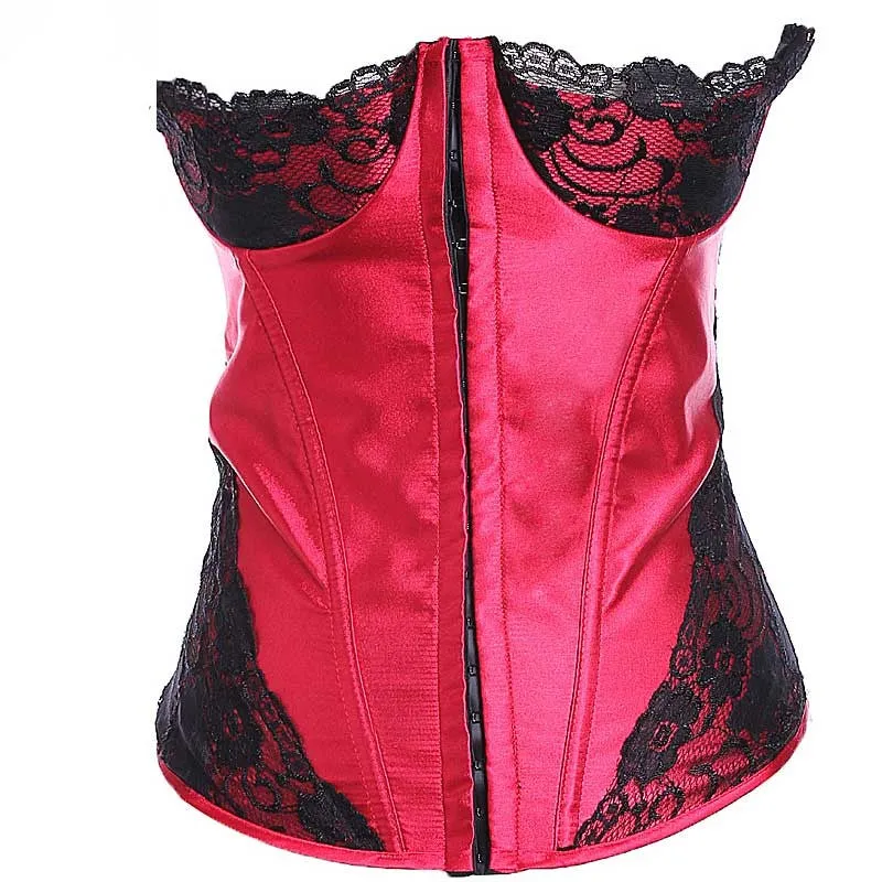 Corset Push-up Bra with Panties - XLarge (Red)