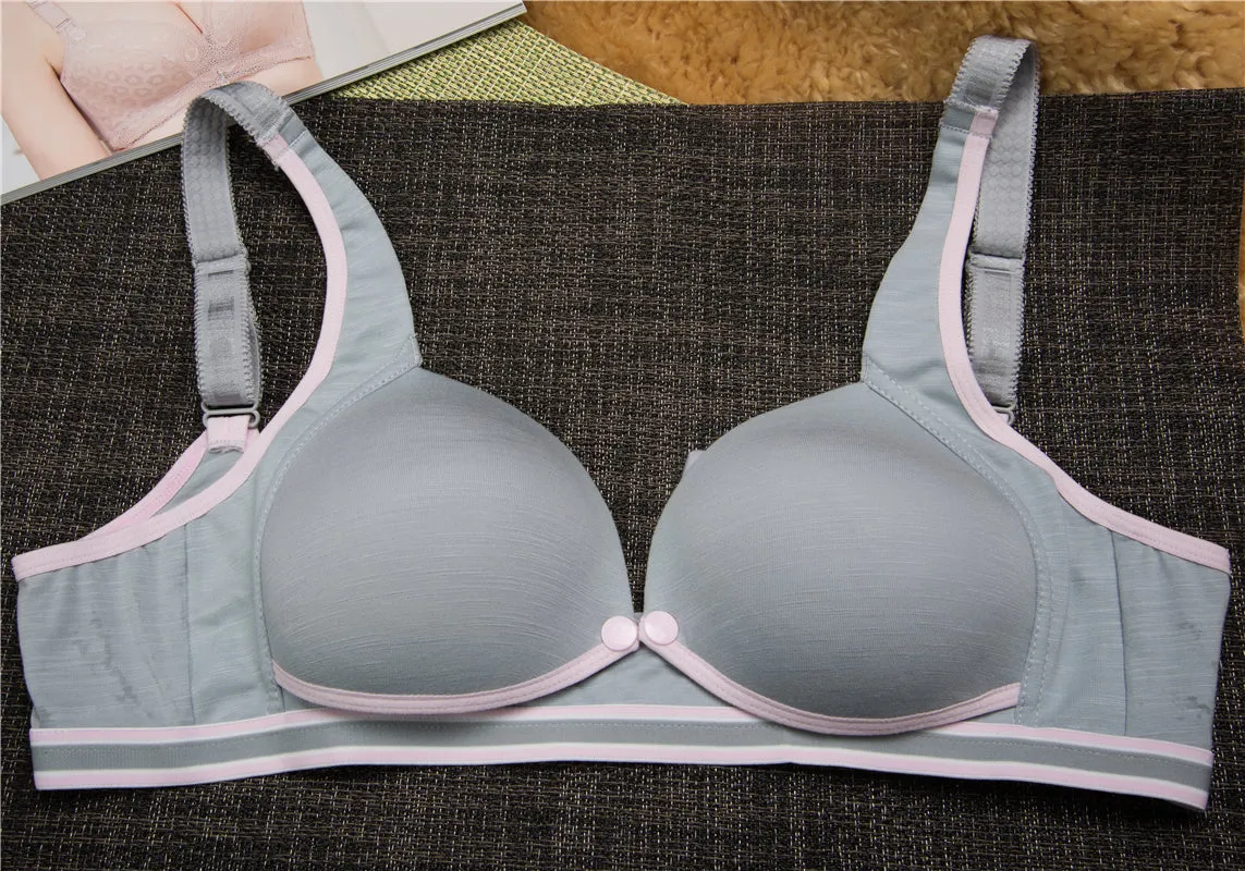 Cotton Front Opening Wireless Nursing Bra #89284