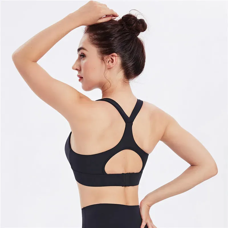 Crop Top Female Fitness Gym Hollow Breathable Sexy Running Yoga Athletic Sports Bra