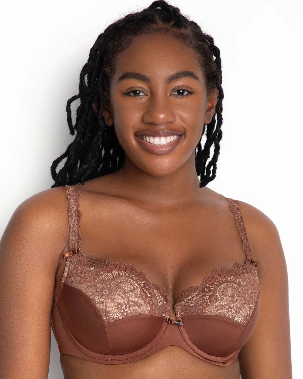 CURVY COUTURE 1017 TULIP LACE PUSH-UP BRA