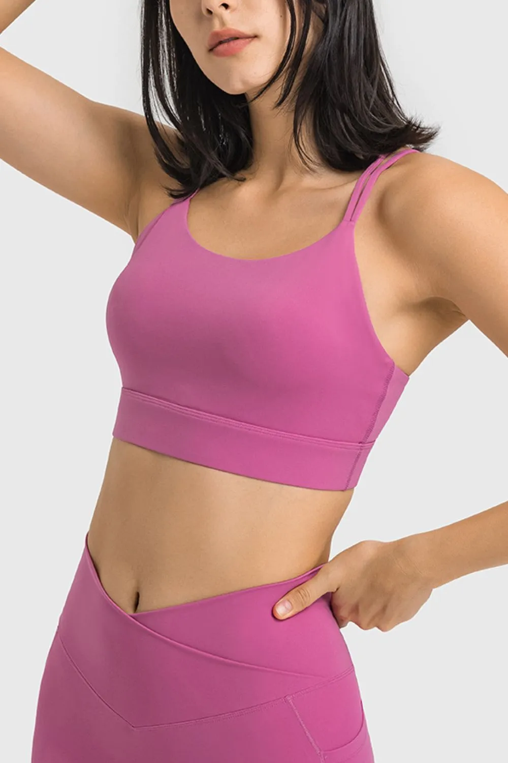 Double-Strap Cutout Sports Bra