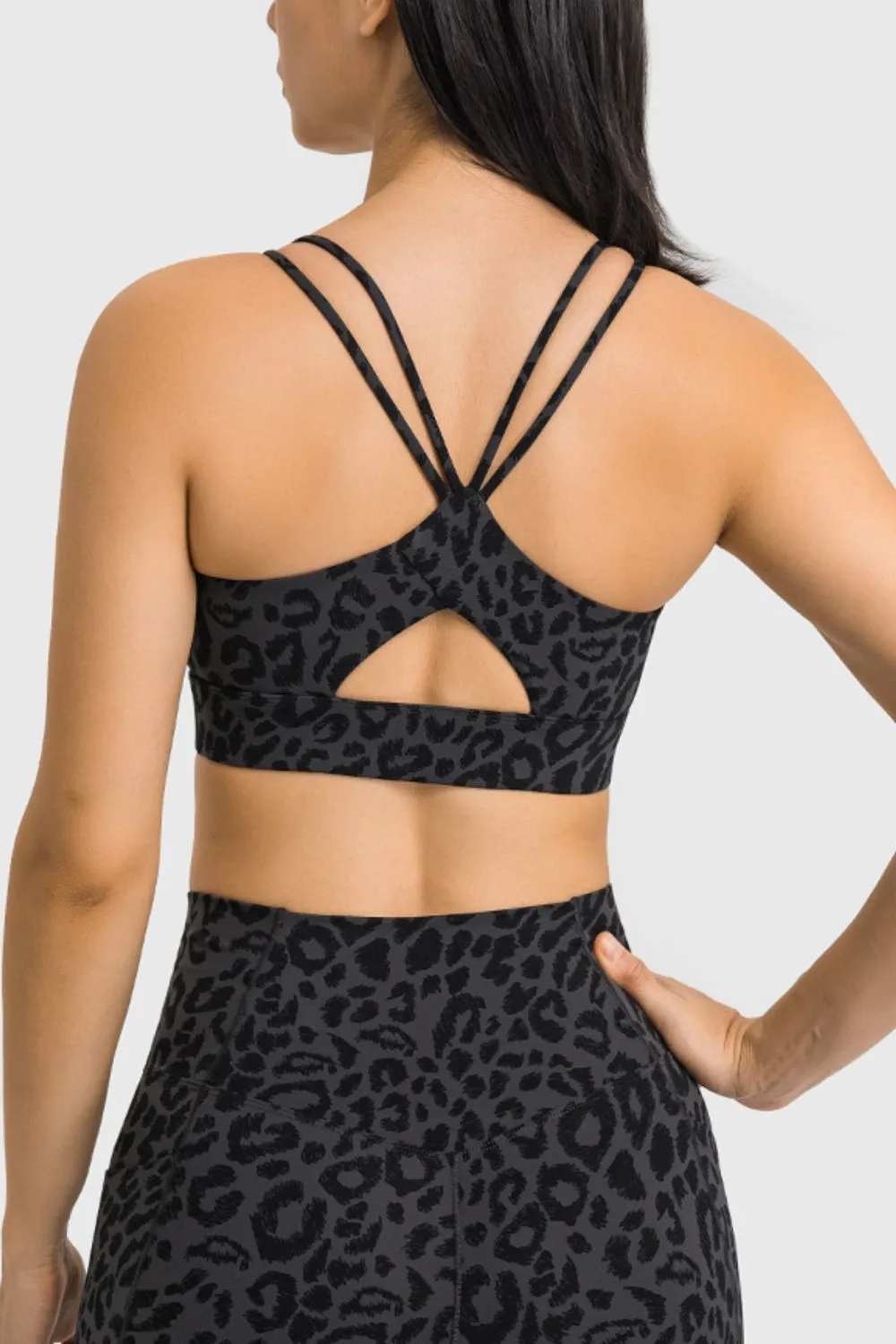 Double-Strap Cutout Sports Bra