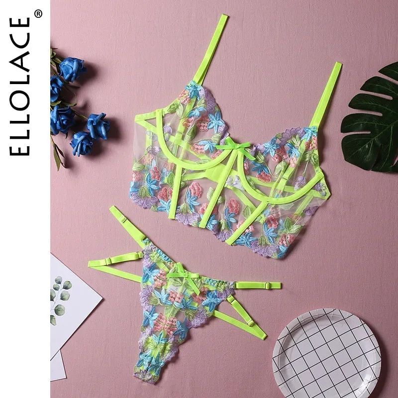 Ellolace Luxury Lingerie  Underwire Bra   Thong