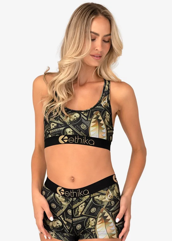 Ethika Bomber Gold Barz Sports Bra