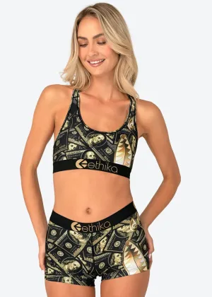 Ethika Bomber Gold Barz Sports Bra