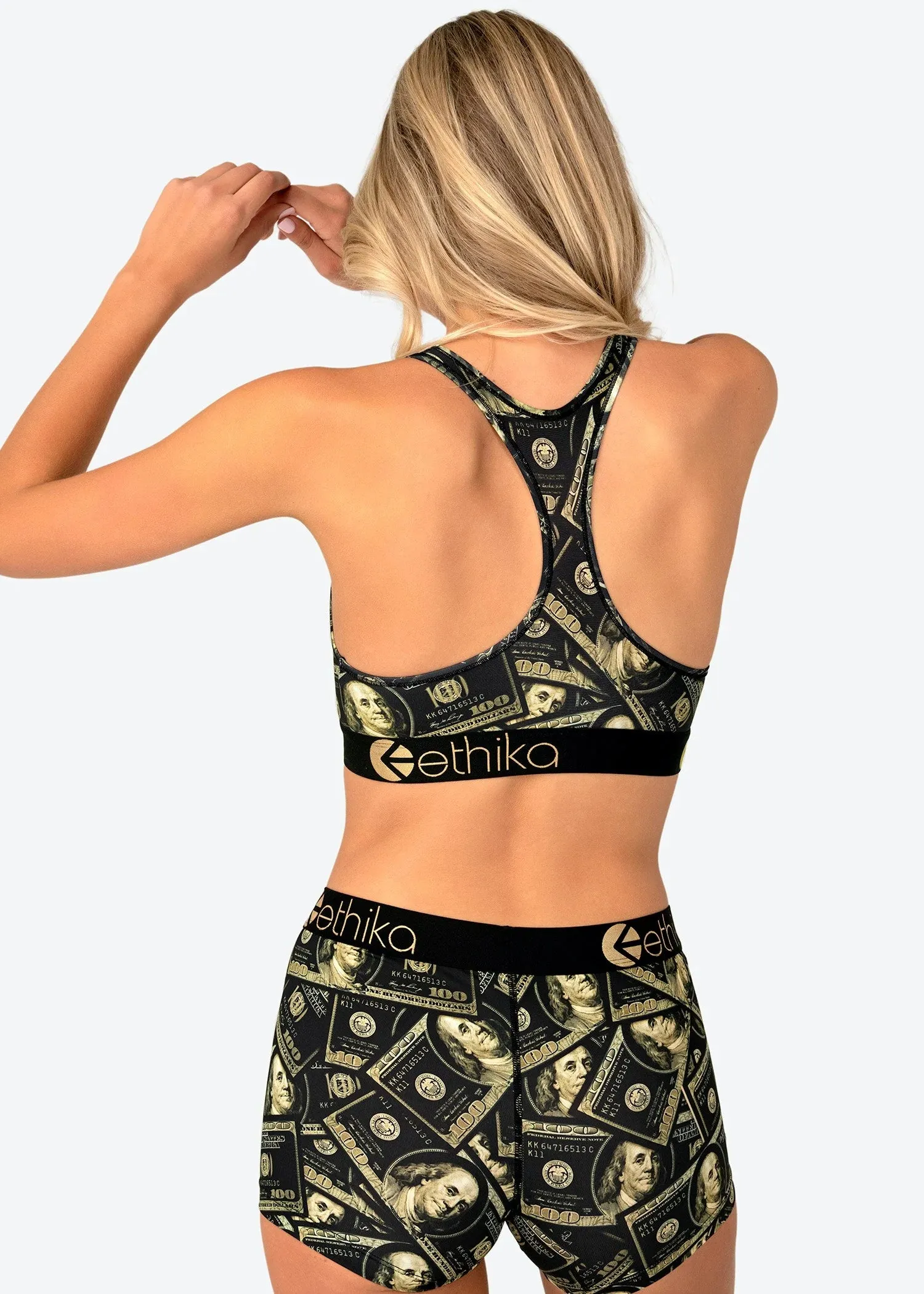 Ethika Bomber Gold Barz Sports Bra