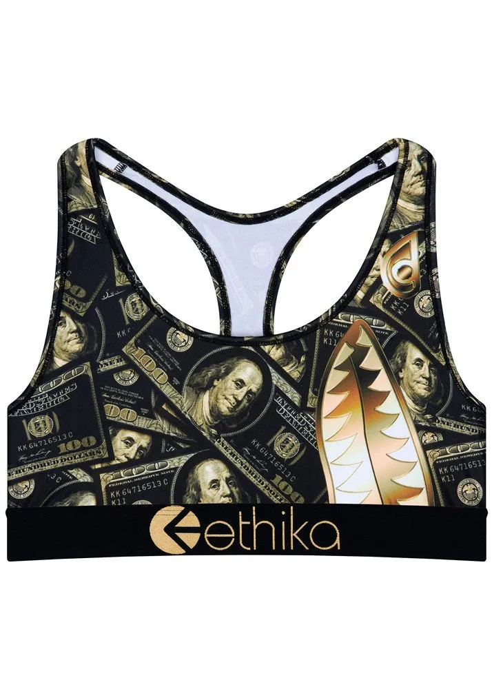 Ethika Bomber Gold Barz Sports Bra