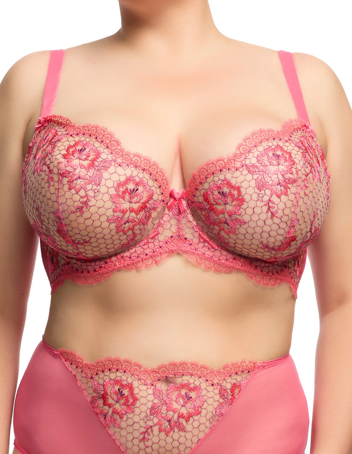 Evelina Full Figure Bra - Blood Orange