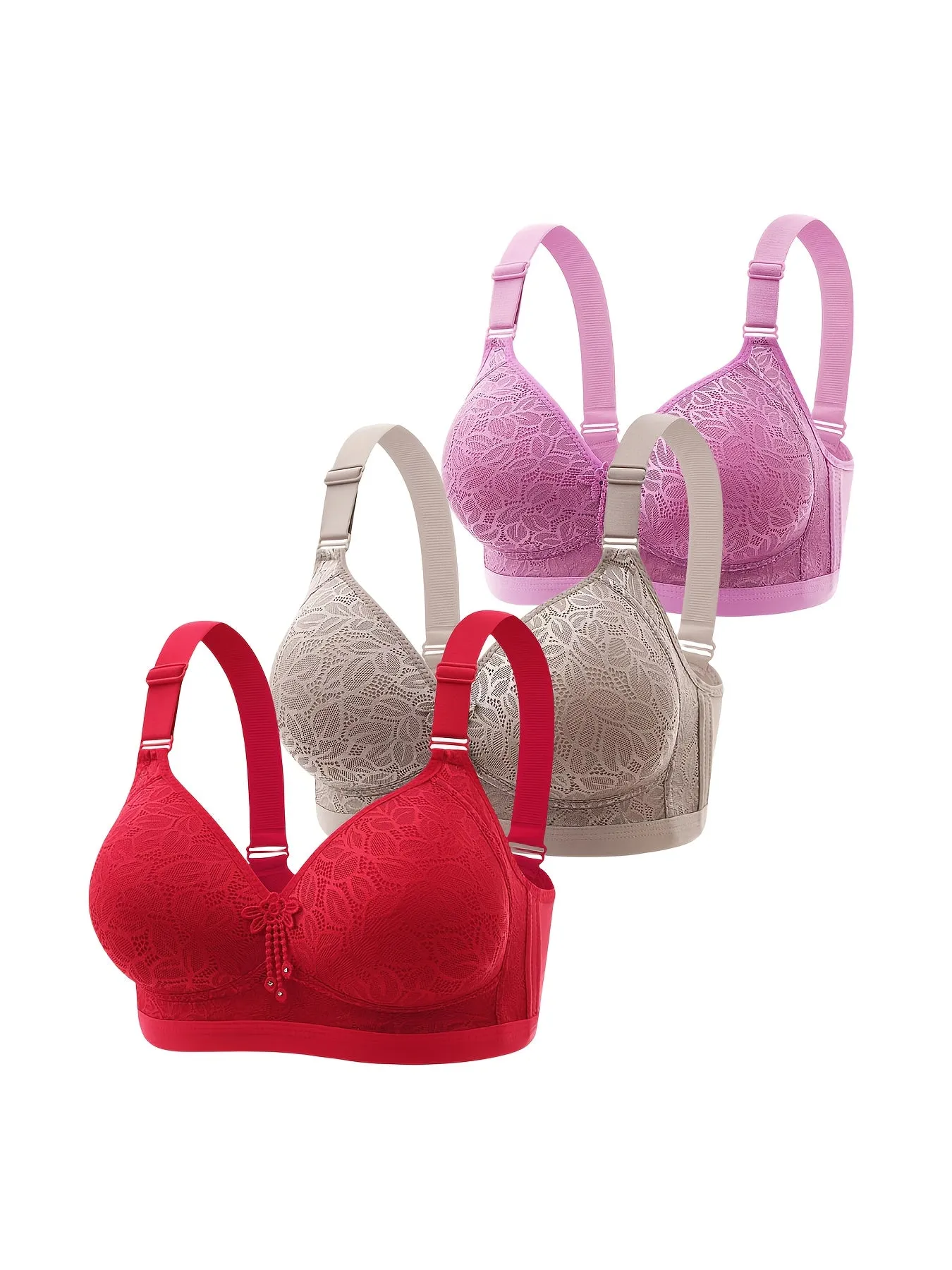 Floral Lace Push Up Bra Elegant and Comfortable Intimates