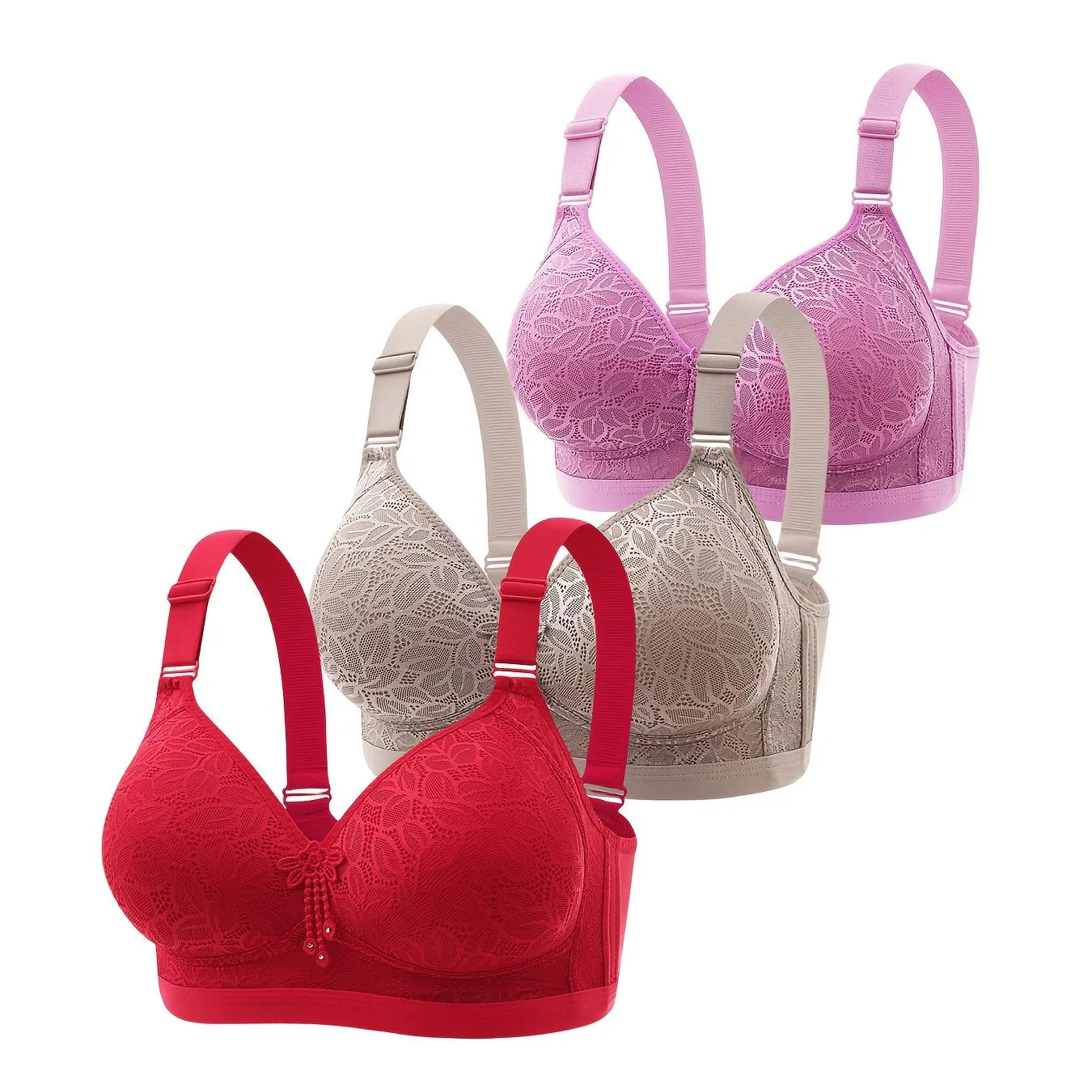 Floral Lace Push Up Bra Elegant and Comfortable Intimates