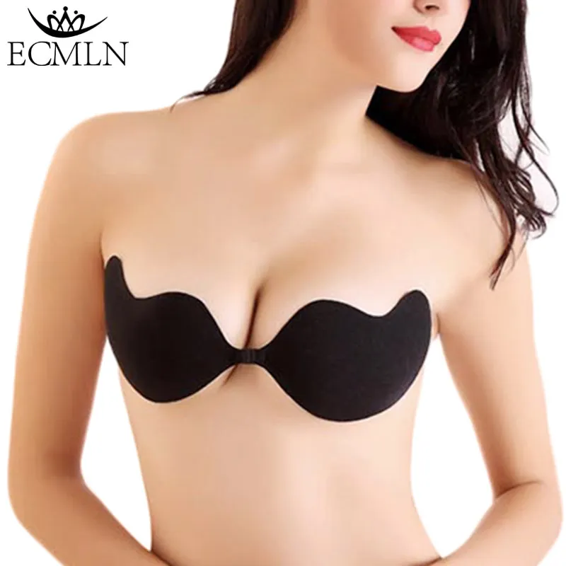 Fly Strapless Silicone Push Up Invisible Self Adhesive Backless Seamless Bras