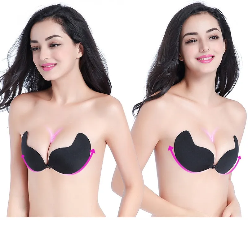 Fly Strapless Silicone Push Up Invisible Self Adhesive Backless Seamless Bras