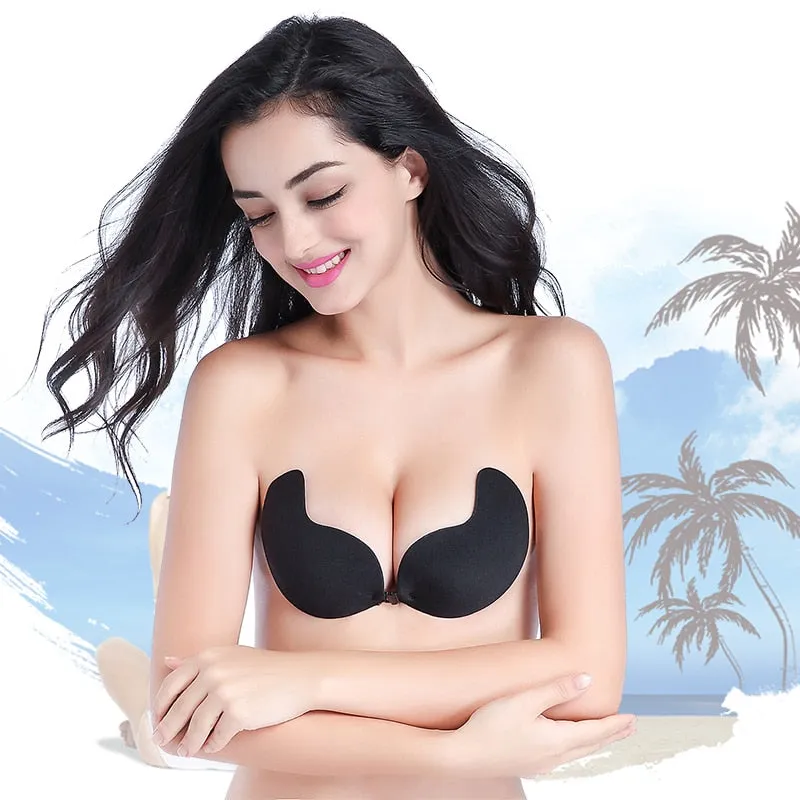 Fly Strapless Silicone Push Up Invisible Self Adhesive Backless Seamless Bras