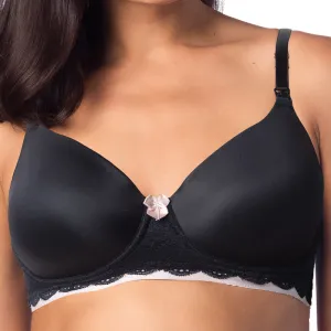 Forever Yours Lace Black Nursing Maternity Bra - Hotmilk