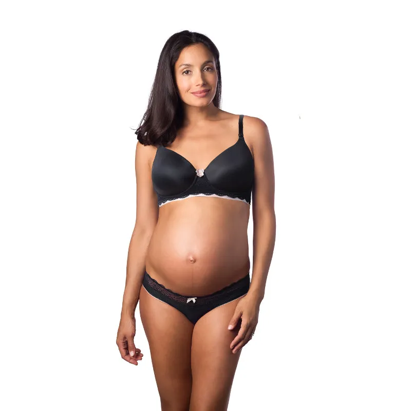 Forever Yours Lace Black Nursing Maternity Bra - Hotmilk