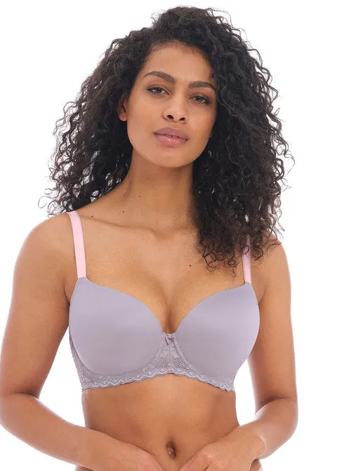 Freya Offbeat Molded Demi T-shirt Bra, Mineral Grey