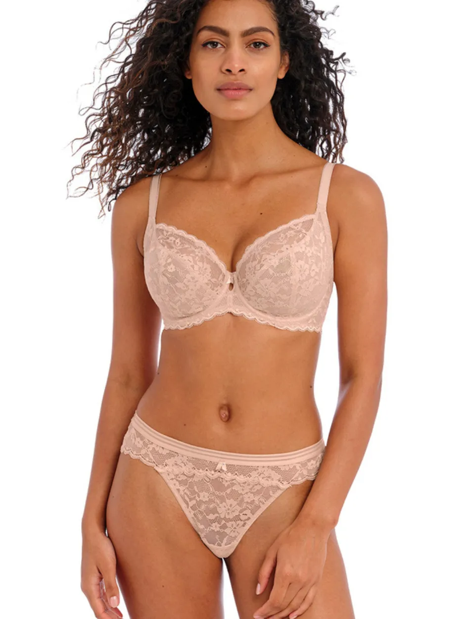 Freya Offbeat Underwire Plunge Bra, Natural Beige | Beige Freya Offbeat