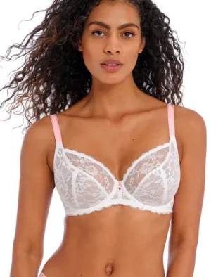 Freya Offbeat Underwire Side Support Bra, White | White Freya Offbeat