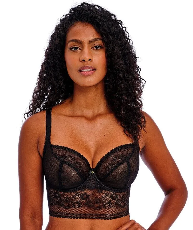 Freya Sydnie Underwire Longline Bra - Black