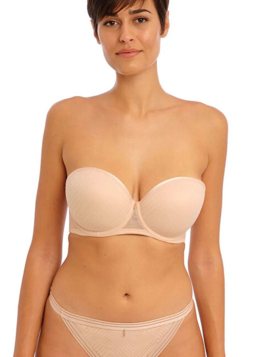 Freya Tailored Underwire Strapless Molded Bra, Natural Beige | Beige Strapless Bra