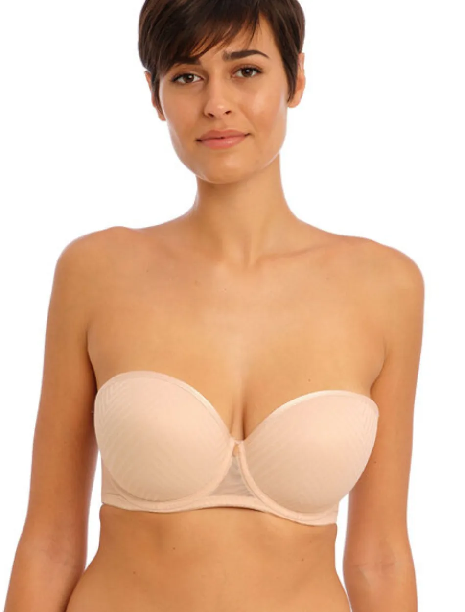 Freya Tailored Underwire Strapless Molded Bra, Natural Beige | Beige Strapless Bra