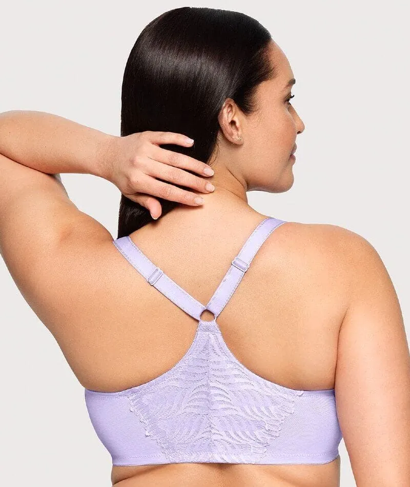 Glamorise Front-Closure T-Back WonderWire Bra - Soft Lilac