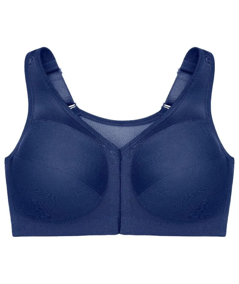 Glamorise Magiclift Front-Closure Posture Back Wire-Free Bra - Blue