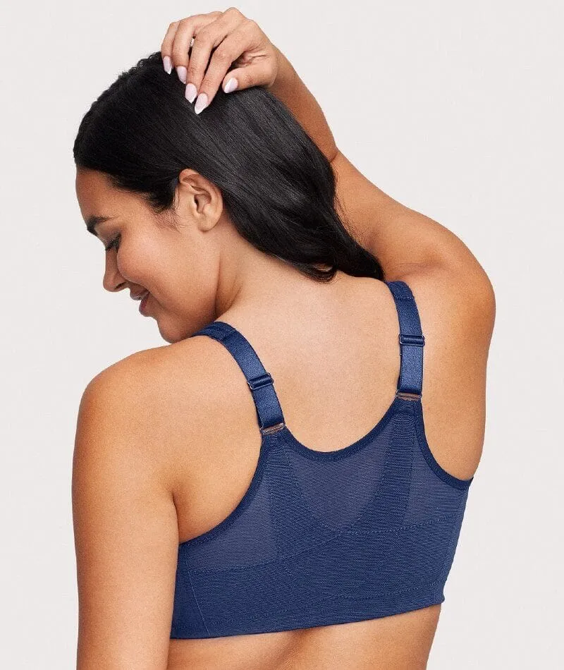 Glamorise Magiclift Front-Closure Posture Back Wire-Free Bra - Blue