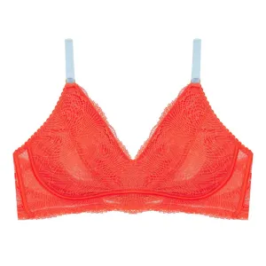 Hey Good Lookin' Pocketed Bra in Mandarin/Sky