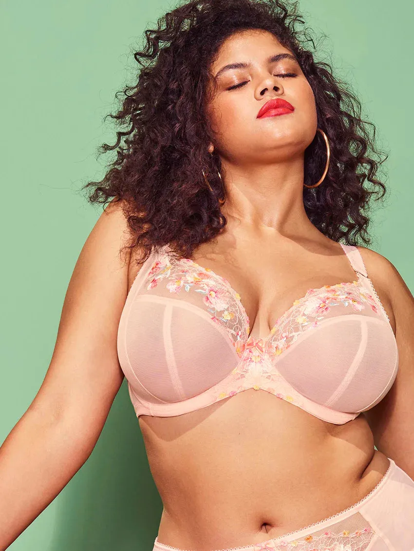 Himari Underwired Plunge Bra In Peach Whisper - Elomi