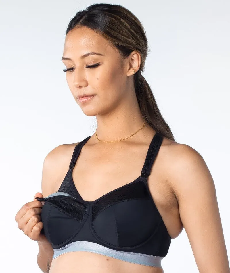 Hotmilk Reactivate Sports Nursing Bra - Black