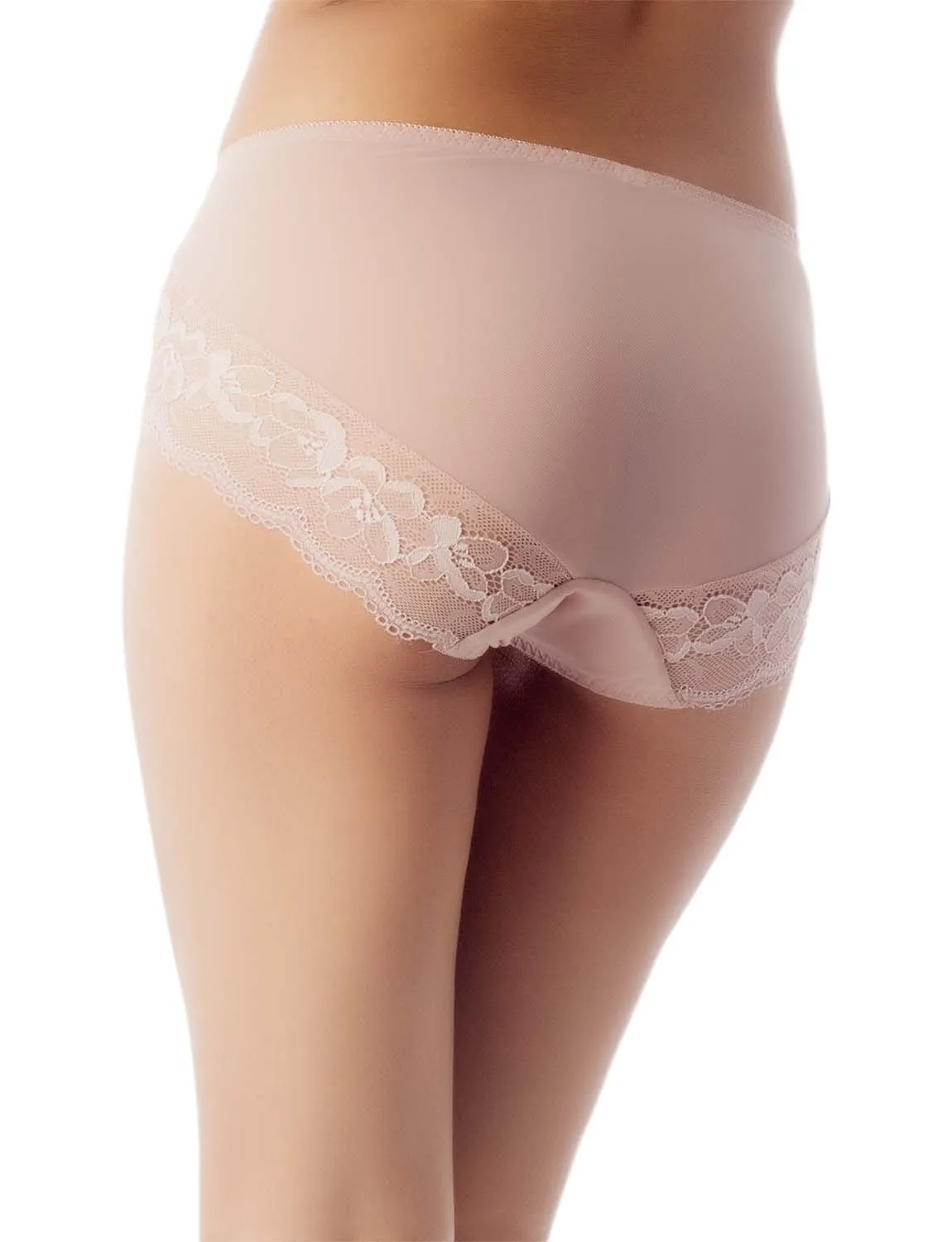 iB-iP Women's Underwear Sheer Lace See Through Light Mesh Transparent Hipster Panties