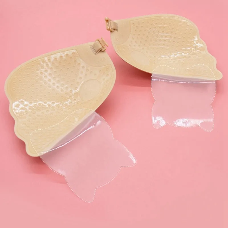 Invisible Bra Push Up Silicone Bra for Wedding Sticky Bra Reusable with Transparent Straps Backless Bralette Lingerie Top Plus