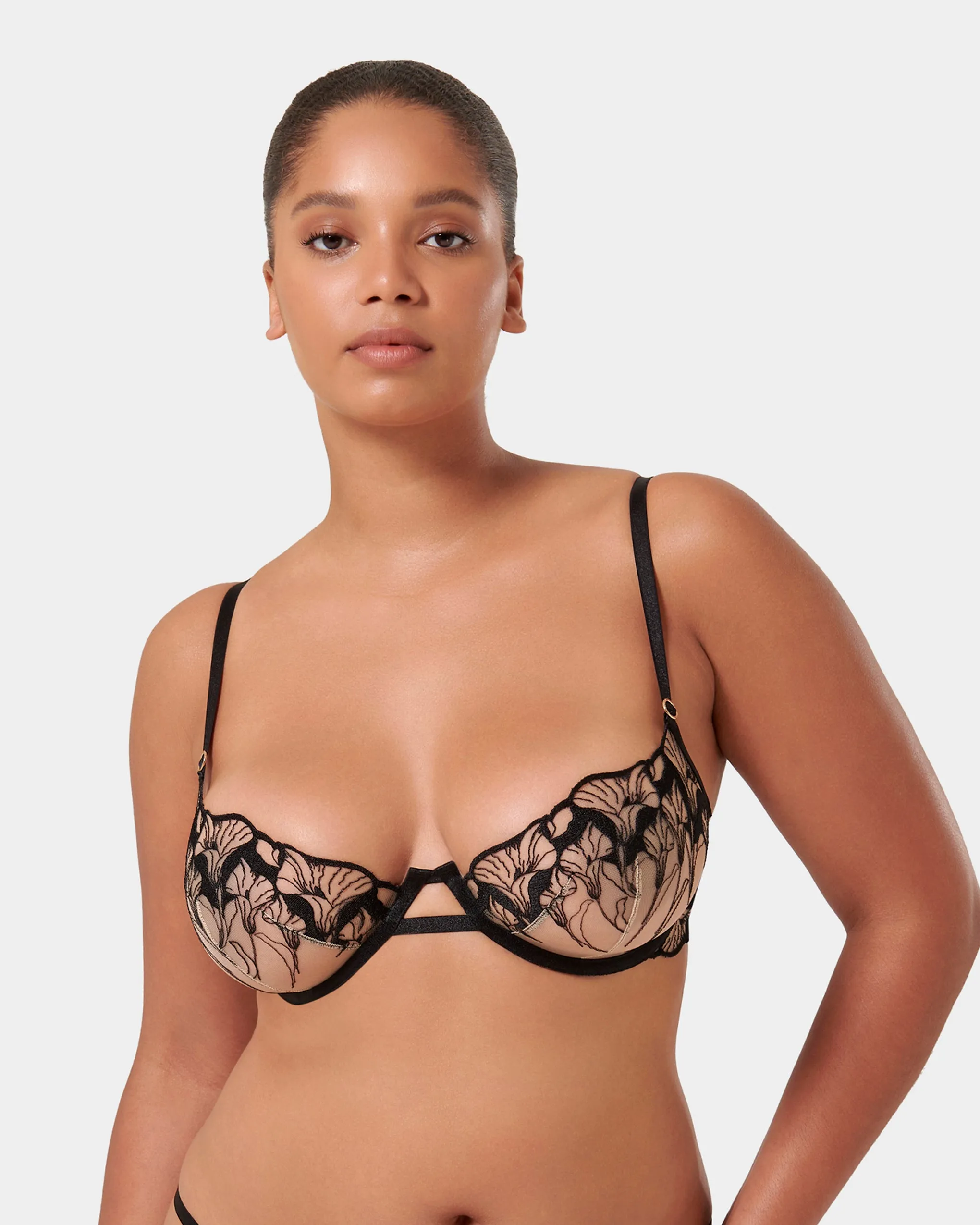 Kalmia Wired Bra Black/Sheer